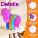 ハットスタンド – アクリル製ベースボールキャップディスプレイホルダー（14個用）、クリアデザイン、組立不要、2個セット